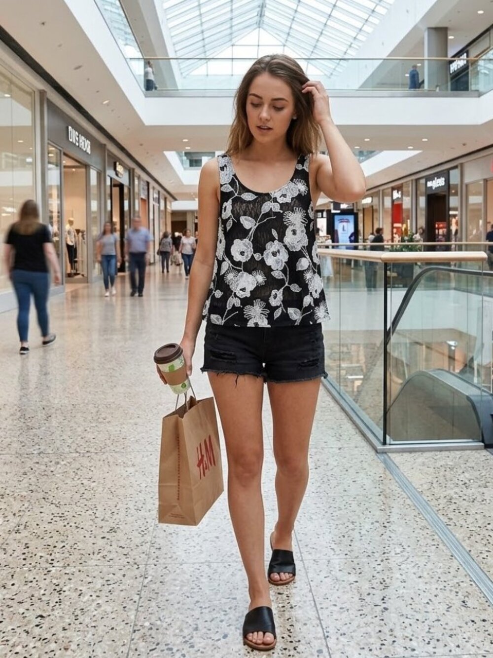 Sexy Floral Lace Tank Top compared to Free People Sz M